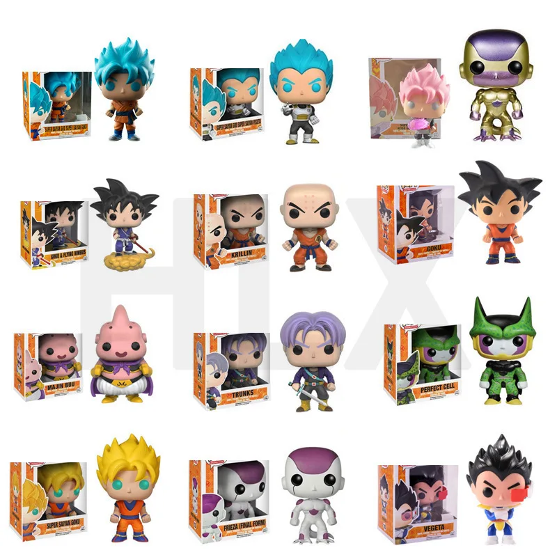 Funko Pop Dragon Ball Z Figure Super Saiyan God Goku Dragon Buu Vegeta Cell Vinyl Clint Action Figure Giocattolo Da Collezione