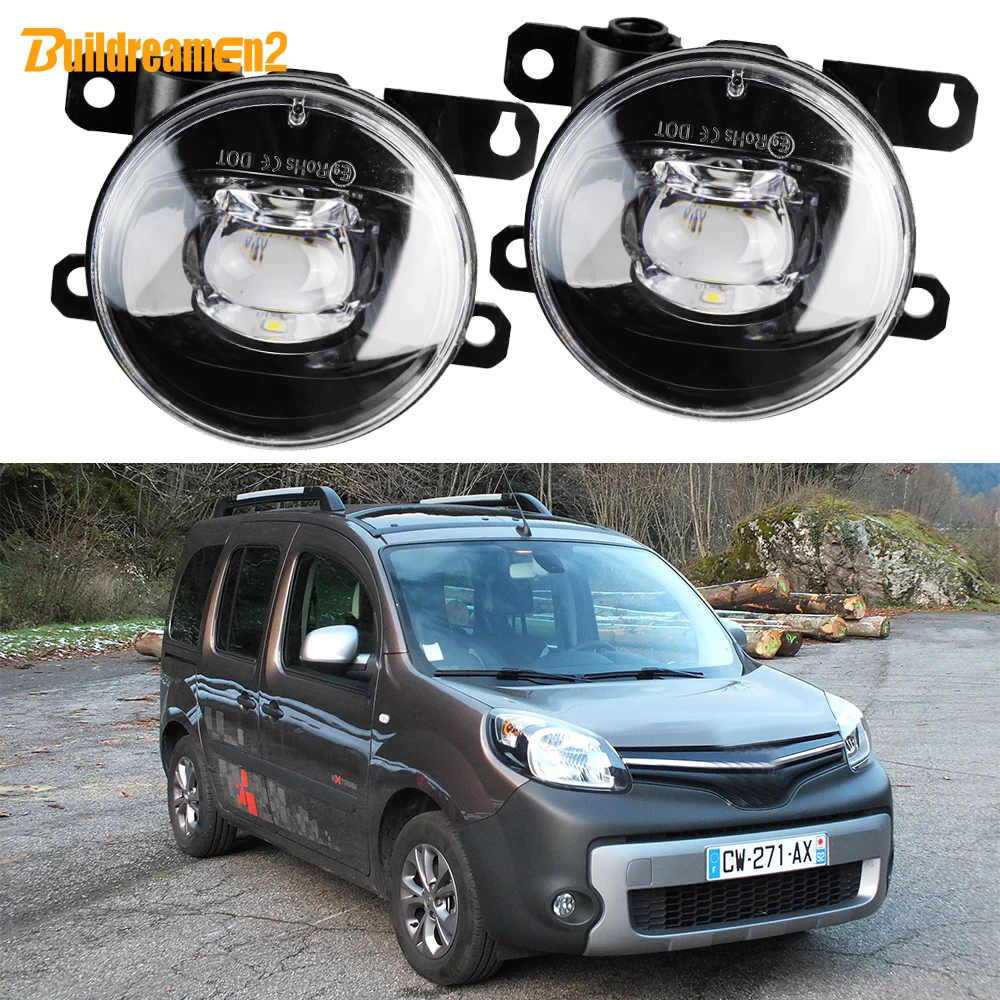 2 Pezzi 30W H11 Led Lente Fendinebbia Drl Regolabile Auto Anteriore Fendinebbia Per Renault Kangoo Grand Kangoo 2/Ii 2007-2021