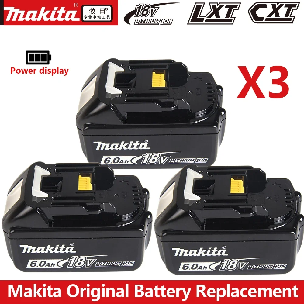 Batteria Originale/Originale Makita 18V Bl1850B Bl1850 Bl1860 Bl 1860 Bl1830 Bl1815 Bl1840 Lxt400 6.0Ah Per Trapano Utensili Makita 18V