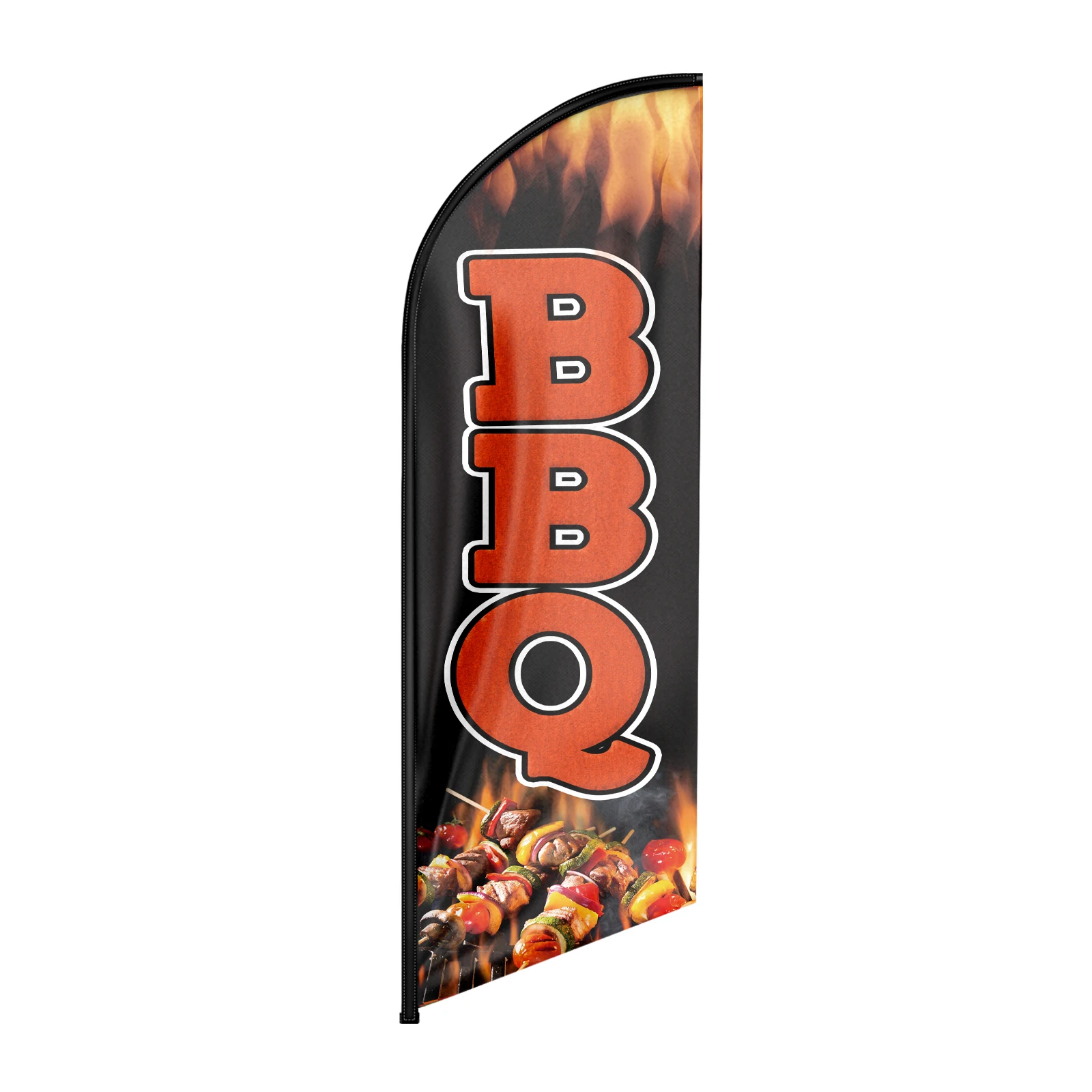 Fsflag 1 Pz 8Ft Bbq2 Feather Flag Con Pole Kit E Ground Spike Swooper Banner Decorazioni (Senza Palo)