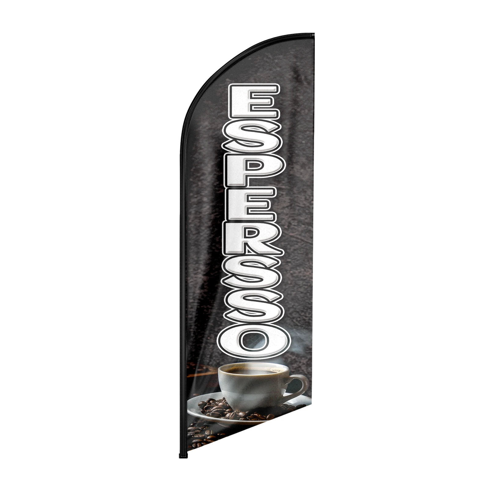 Fsflag 1 Pz 8Ft Espersso Feather Flag Con Pole Kit E Ground Spike Swooper Banner Decorazioni (Senza Palo)
