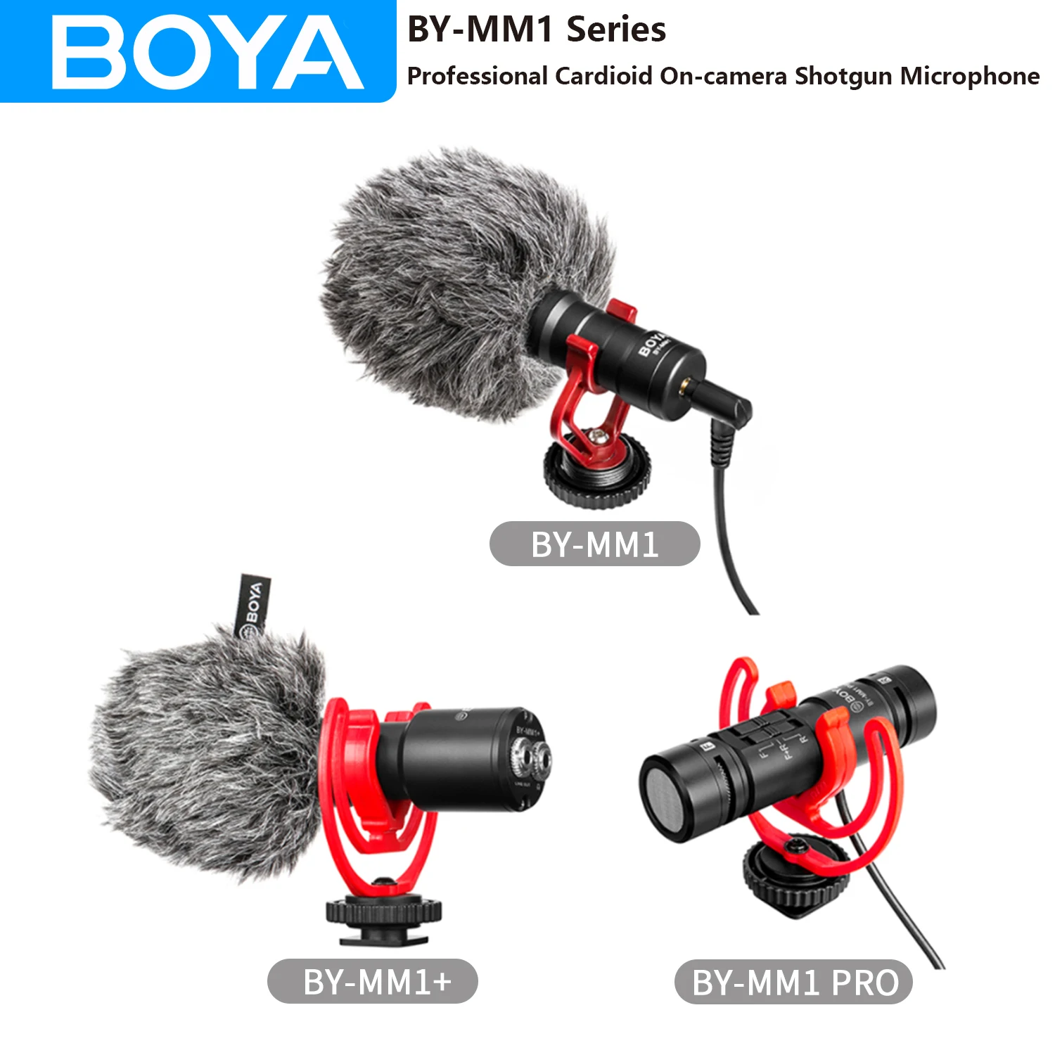 Boya By-Mm1 Microfono Professionale Cardioide On-Camera Per Pc Smartphone Android Canon Nikon Dslrs Youtube Gaming Vlog