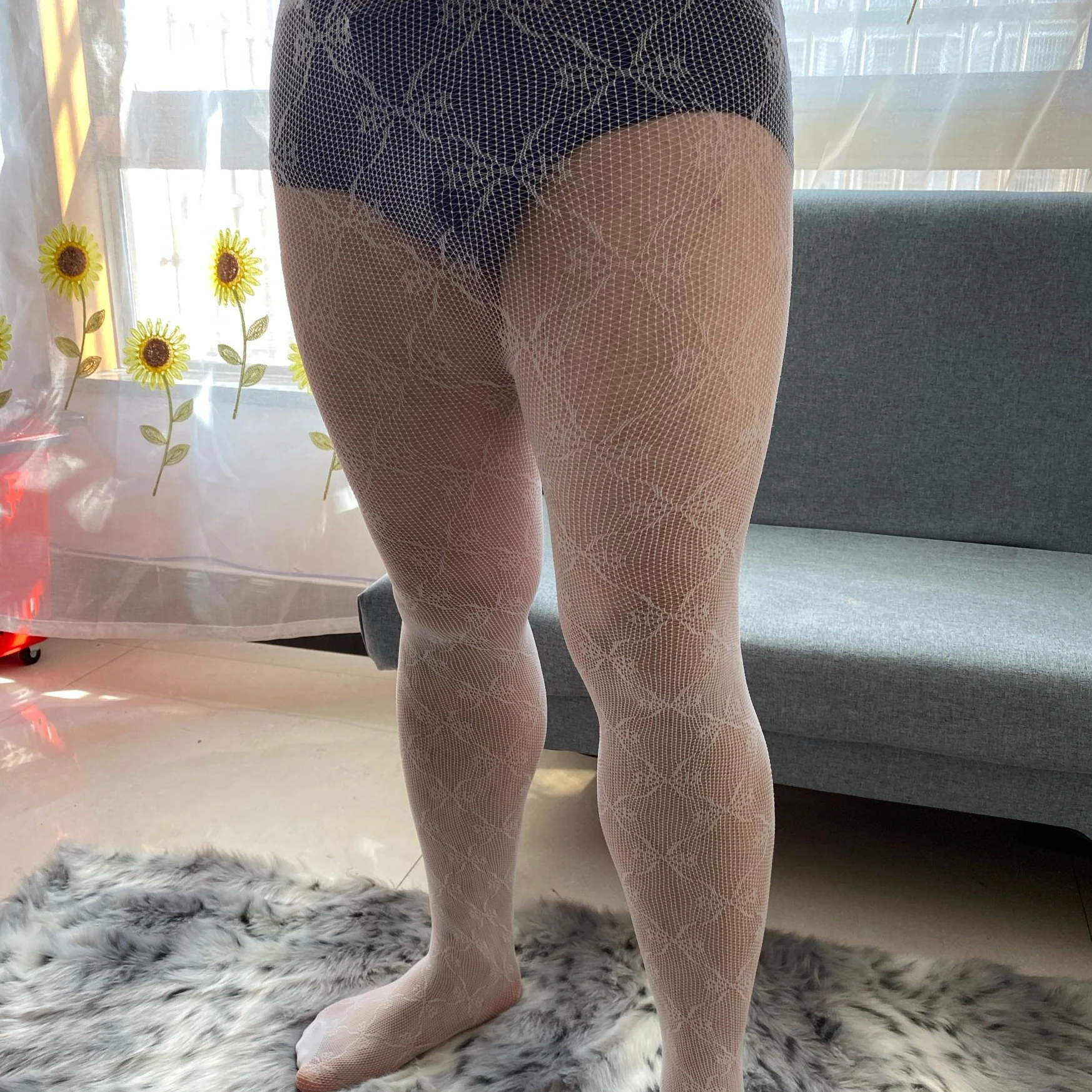 Abiti Esotici Gay Collant Sexy Intimo Maschile Sissy Calze A Rete Collant Bianchi Plus Size Uomo Lingerie Collants Pour Hommes