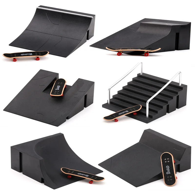 Finger Tech Skateboard Mini Skate Park Rampa Set Finger Scooter Fingertip Bikes Fingerboard Extreme Sport Deck Novità Giocattoli