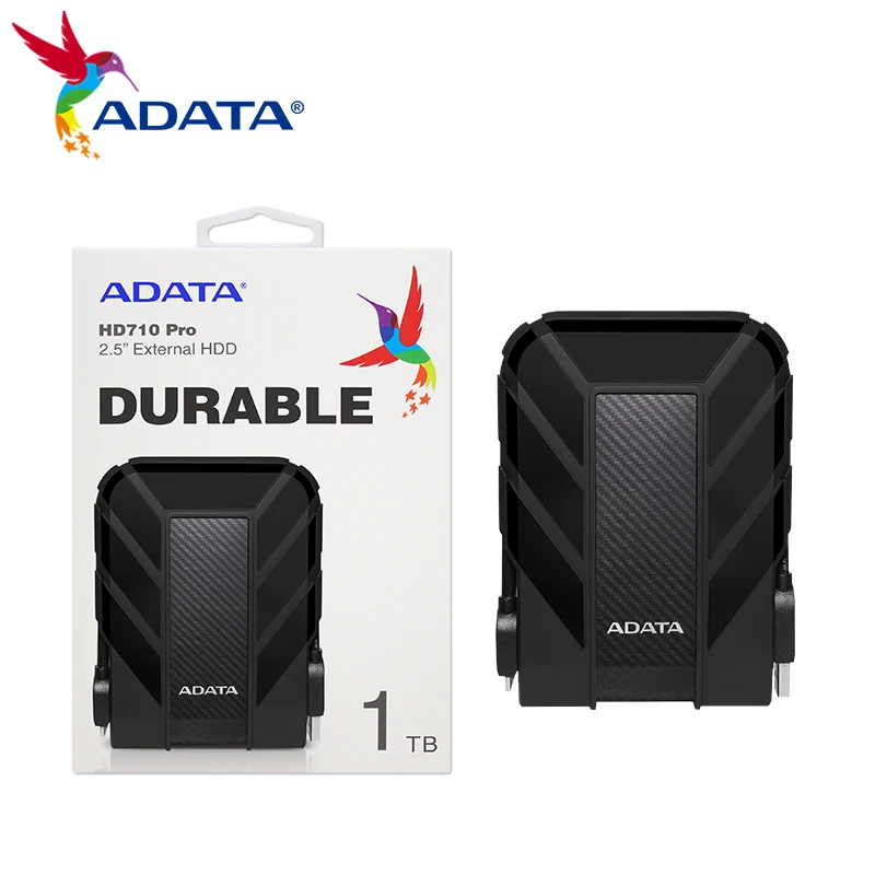 Adata Hdd 710Pro Usb3.2/Gen1 1Tb 2Tb 4Tb 5Tb 2.5 "Hdd Esterno Nero Grande Capacità Disco Rigido Rimovibile Polvere E Shock D'Acqua