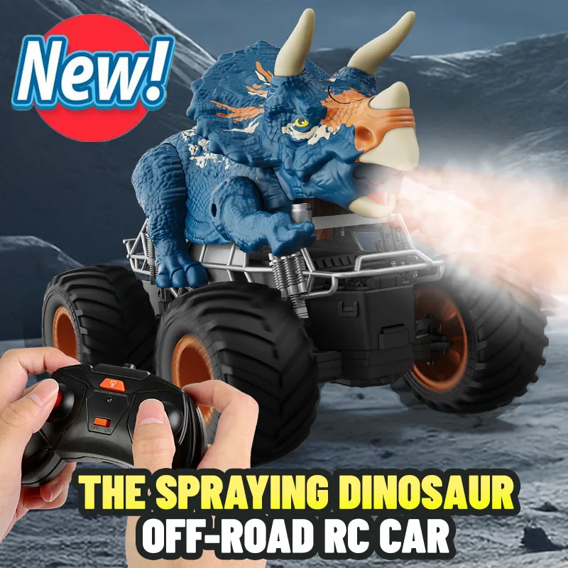 2.4Ghz Radio Remote Car Toys Tyrannosaurus Rex Stunt Vehicle Spray Spray Triangle Dragon Toy Car 30 Minuti Di Utilizzo