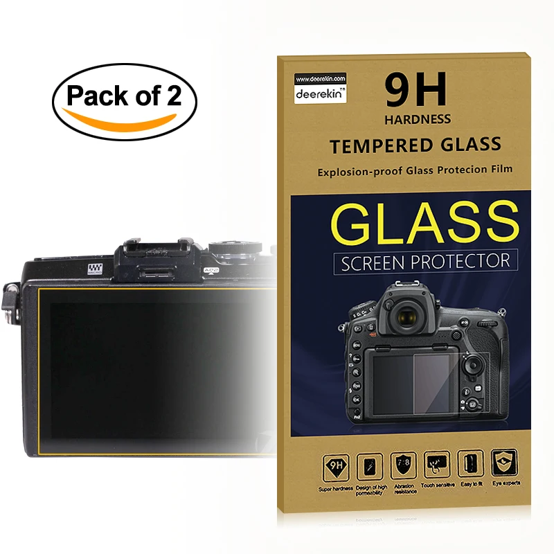 2X Self-Adhesive Glass Lcd Screen Protector Per Olympus E-Pl9 E-Pl8 E-Pl7 Pl7 P5 E-P5 E-P3 E-Pl8 Pl6 E-Pl5 E-Pm2 Epl5 Epl6 Epm2
