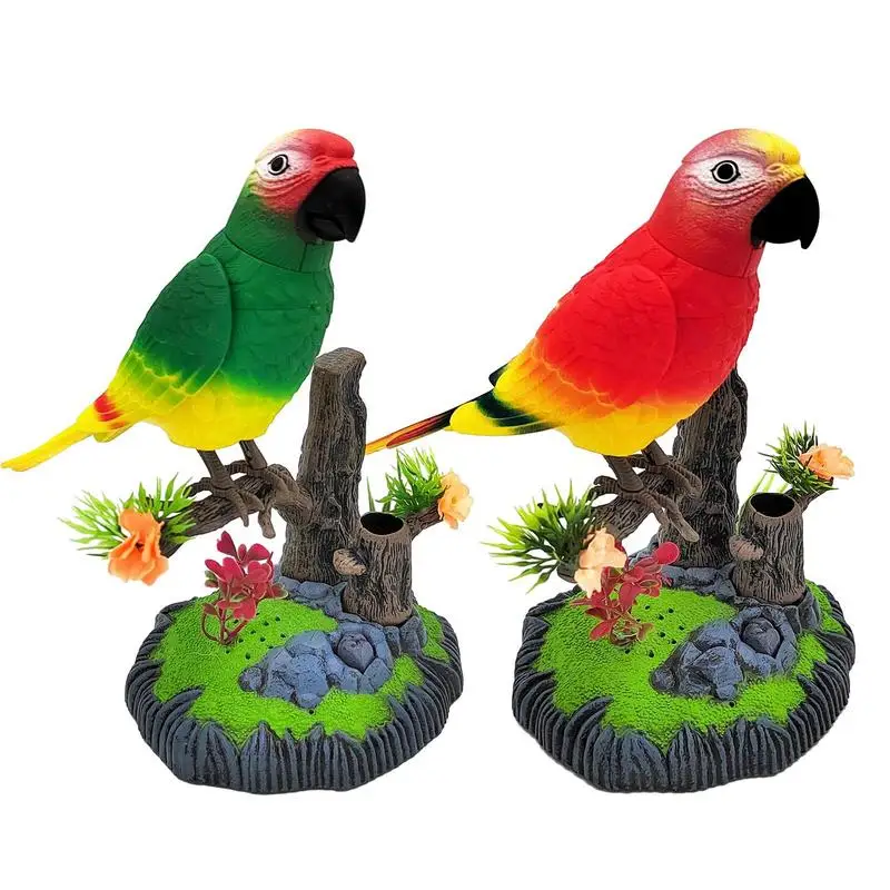 Pappagallo Voice Control Toy Desktop Bird Electronic Talking Bird Toy Chirpy Birds For Kids Room Tabletop Decor Decorazione Della Casa