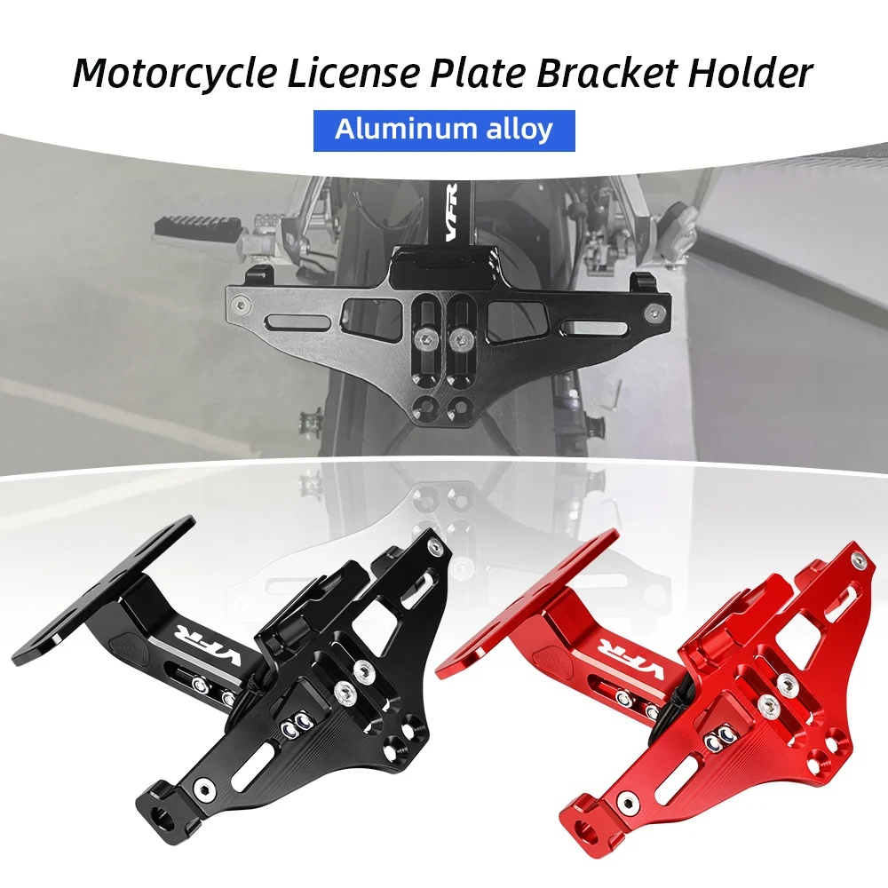 Staffa Per Telaio Targa In Alluminio Ad Angolo Regolabile Cnc Per Moto Con Luce A Led Per Honda Vfr 800 1200F Vfr-800 1200F Vf R