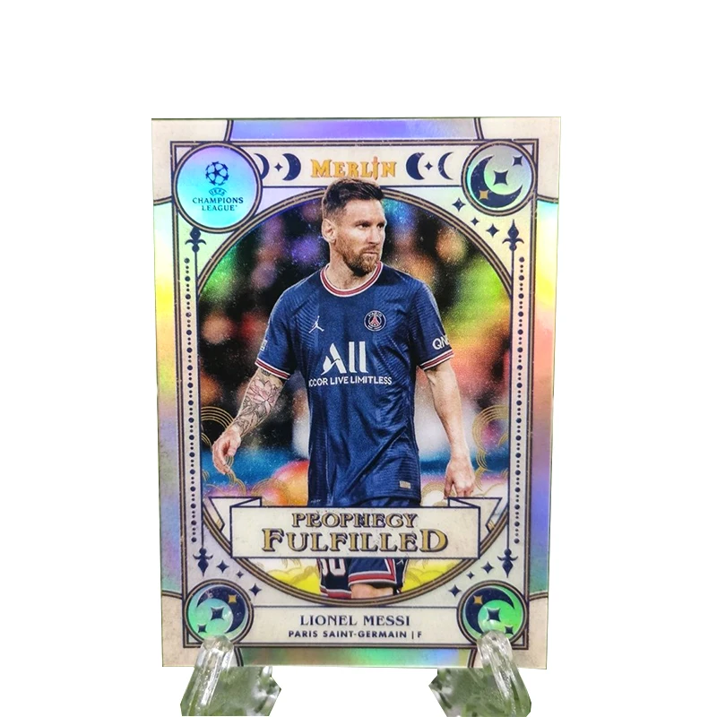 Panini Ball King Stabilizzatore Messi Football Champions League Collection Personaggio Rifrazione Flash Card Regalo Di Natale Giocattoli Dei Cartoni A