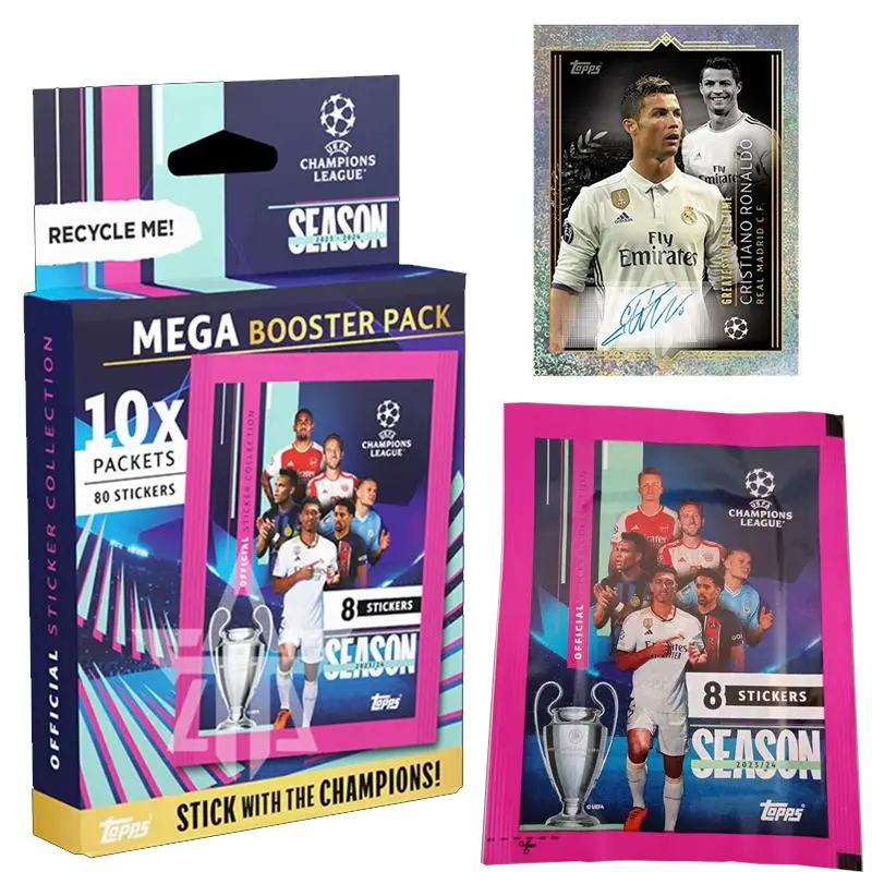 Panini 2024 Champions League Of The Season Sticker Pack Star Card Cristiano Ronaldo Character Signature Card Regalo Di Natale
