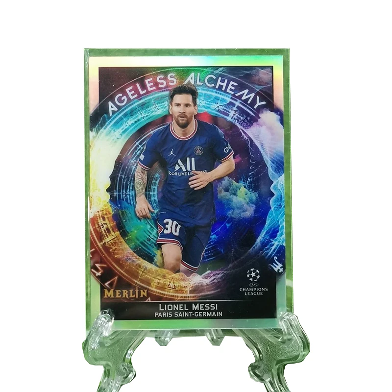 Panini Ball King Stabilizzatore Messi Football Champions League Collection Personaggio Rifrazione Flash Card Regalo Di Natale Giocattoli Dei Cartoni A