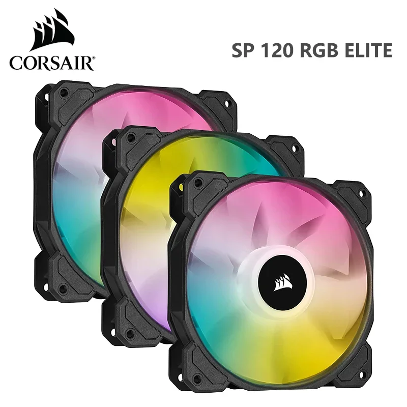 Serie Corsair Sp, Sp120/140 Rgb Elite, Ventola Led Rgb Da 120Mm /140Mm Con Airguide, Confezione Singola/Doppia/Tripla