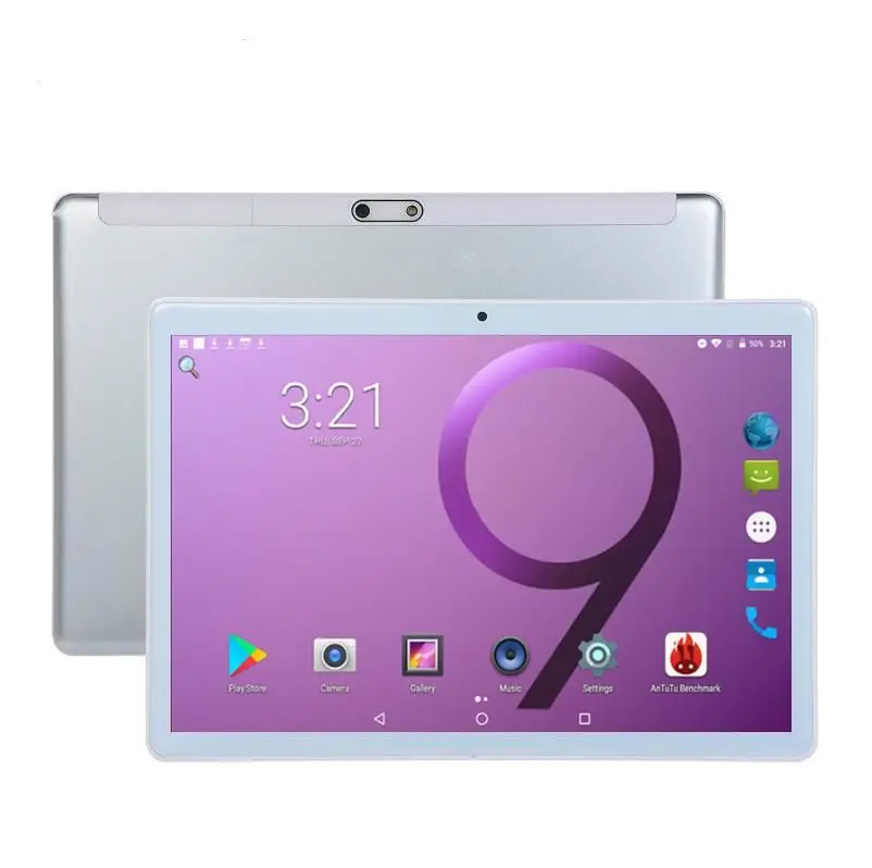 Tablet Pc Da 10.1 Pollici Android 9.0 Quad Core 4G Telefonata Wifi Dual Sim Card Tablet Google Play 2.5D Vetro Temperato