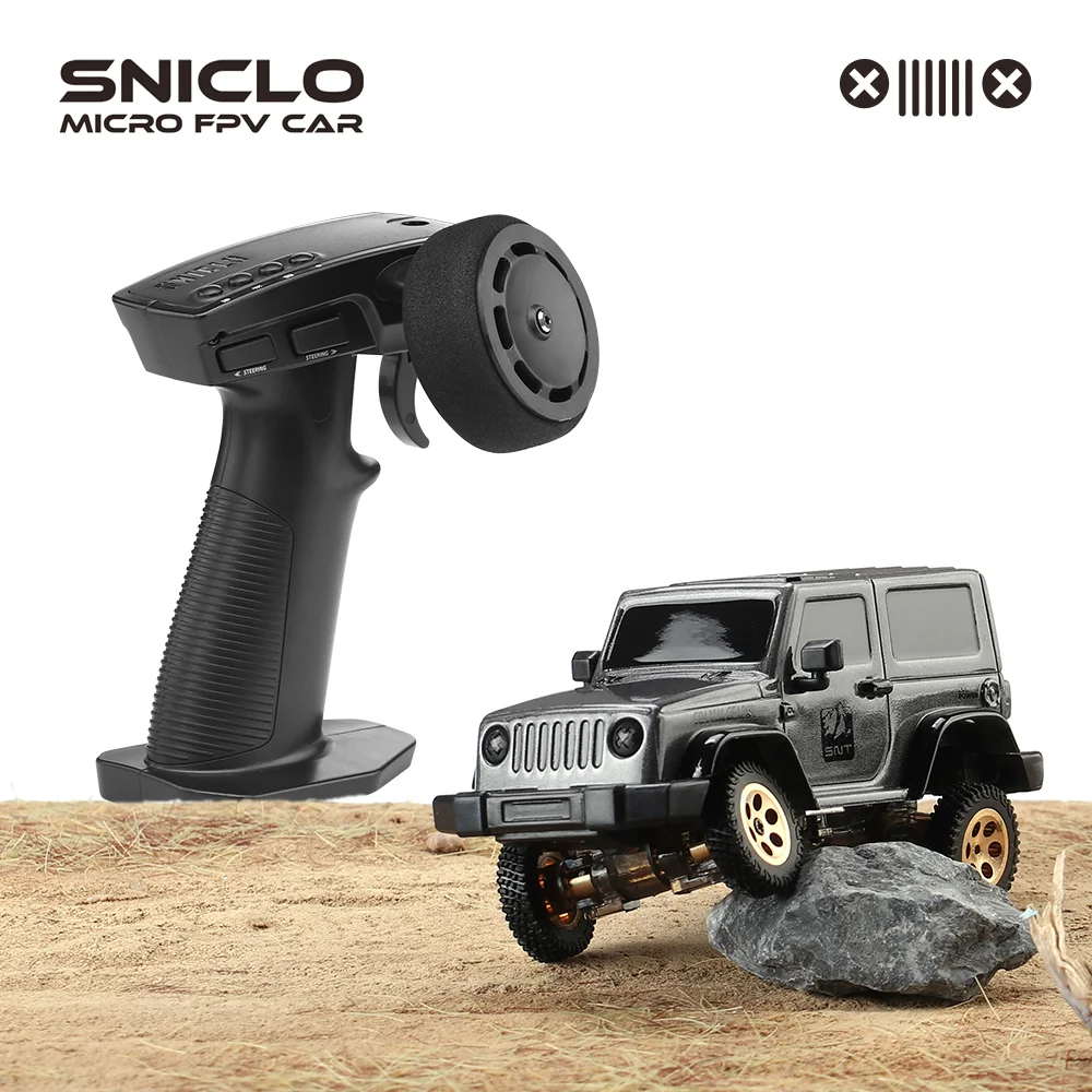 Sniclo 1:64 3010 Wrangler Rc Car White/Gery Rtr Version Micro Rc Car Remote Control Car Table Desk Race Car Longrange 60 Minuti