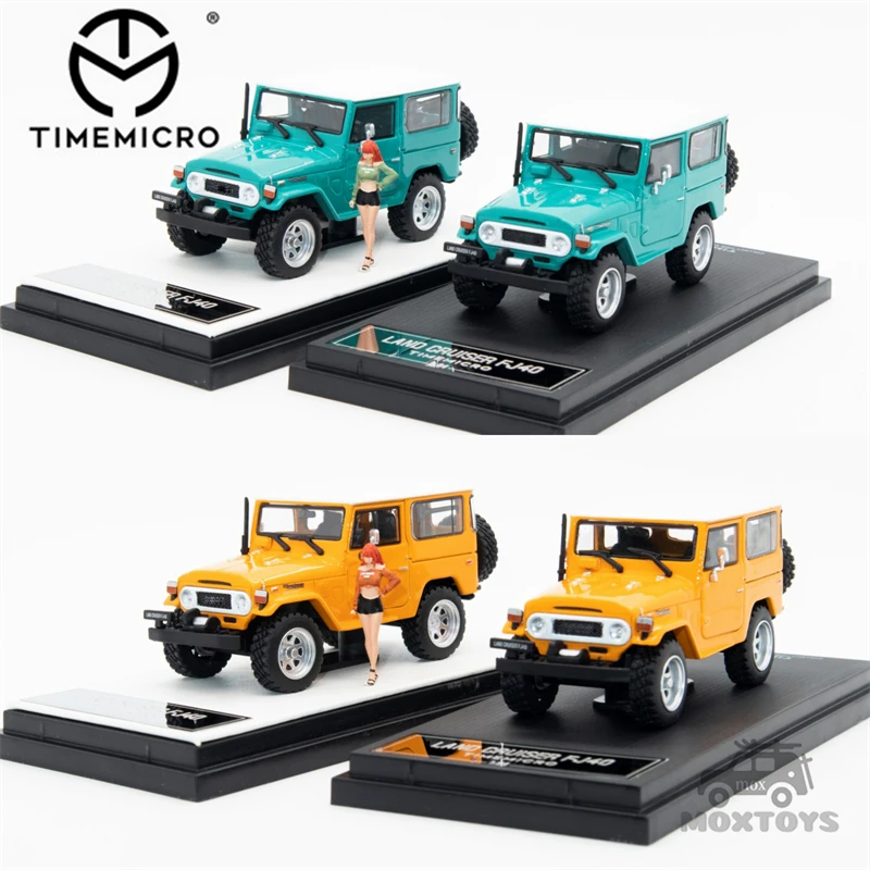 Time Micro 1:64 Land Cruiser Fj40 Modello Di Auto Pressofuso Giallo/Verde