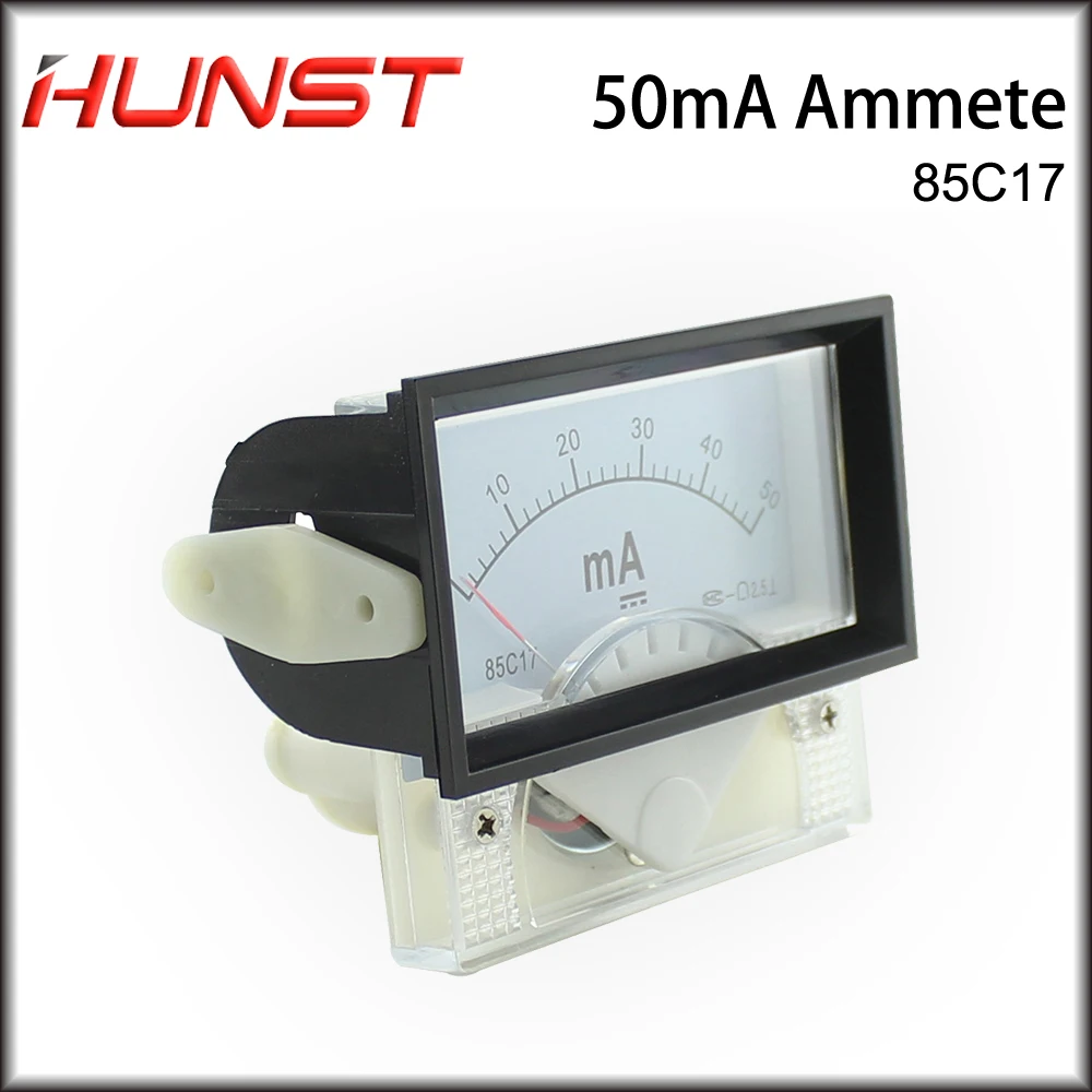 Hunst 50Ma Amperometro 85C17 Dc 0-50Ma Analogico Amp Panel Meter Corrente Per Macchina Da Taglio Per Incisione Laser Co2