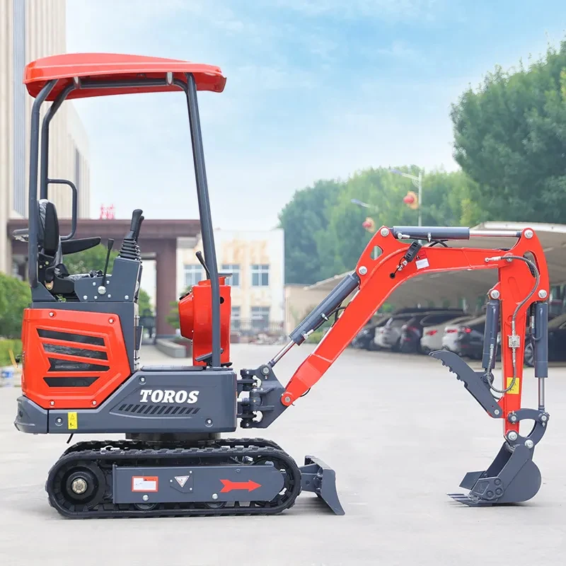Mini Escavatore Multifunzionale Da 1200Kg Produttore Agricolo Cingolato Idraulico Per Uso Domestico Micro Escavatore Prezzo Insaccatrice Compatta