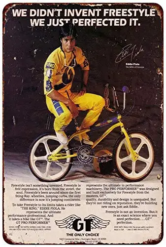 Novità Home Targa In Latta 8X12 Insegne In Metallo Decorazioni Vintage Art Pub Lavanderia Gt Bmx, Freestyle Bmx Vintage
