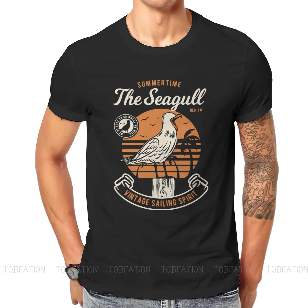 Divertente Seagul Bird Fashion Tshirt Gaston Lagaffe Comics Uomo Harajuku Pure Cotton Top T Shirt Girocollo Oversize