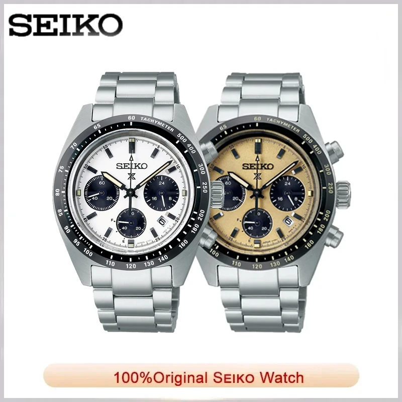 Orologio Meccanico Automatico Originale Seiko Panda Di Cronografo Con Tre Occhi Cronografo Calendario Completo Ssc813P1 Orologi Da Polso Da Uomo