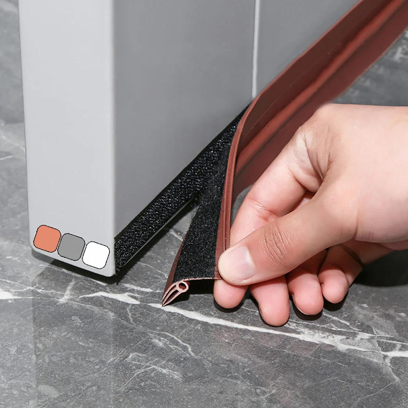Nastro Sigillante Antipolvere Antivento 93Cm Silicone Weather Stripping Sotto La Porta Tappi Per Tiraggio Striscia Di Tenuta Insonorizzata Nastro Auto