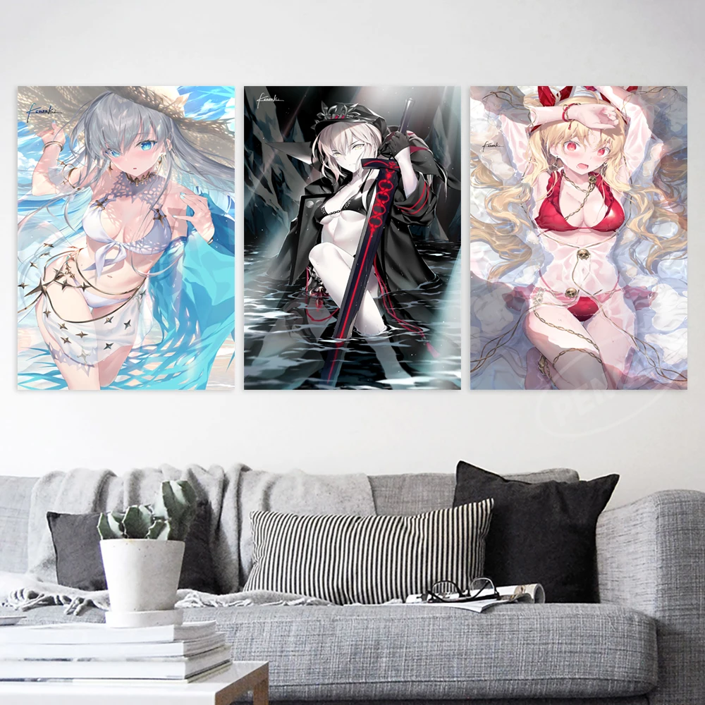 Wall Art Fate Grand Order Home Decor Altria Pendragon Canvas Medea Print Painting Game Poster Soggiorno Immagini Regalo No Frame