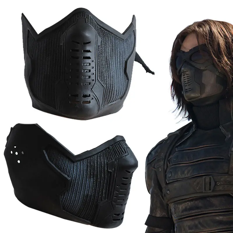 Captain 2 Winter Soldier James Buchanan Bucky Barnes Cosplay Latex Mask