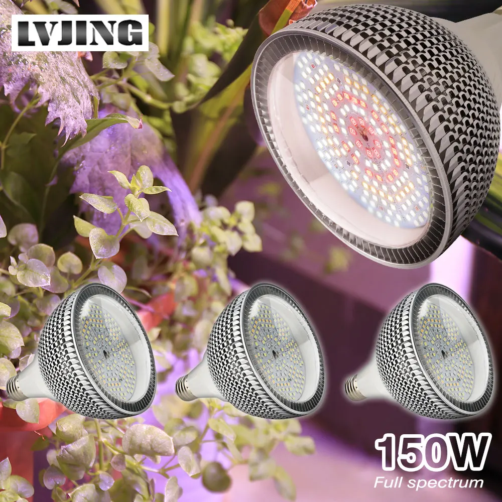 4Pcs 150W Full Spectrum Plant Led Grow Light Fitolamp Per Indoor Vegs Seeds Growbox Tenda Room Serra
