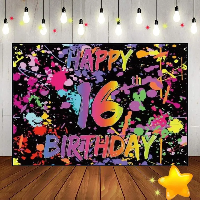 Happy 16Th Birthday Background Red Newborn Photography Puntelli Party Battesimo Sfondo Vintage Boy Comunione Girl Prince Hotwheels