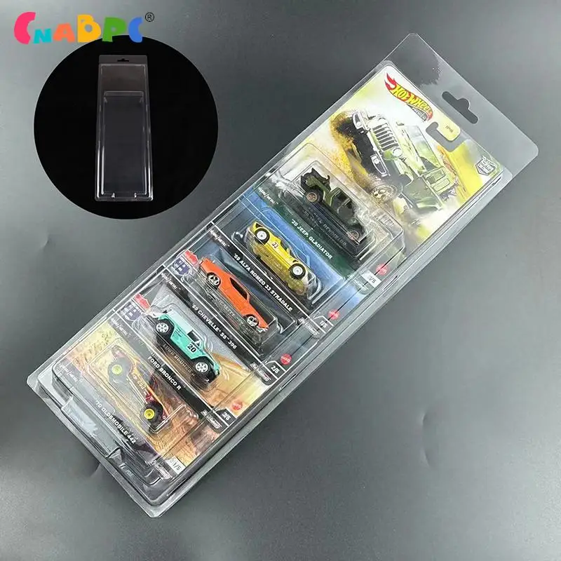 1Pc Hotwheels Protector Per 5 Card Basic Wheels Automobile Culture Transport Fleet Series Board Card Custodia Protettiva