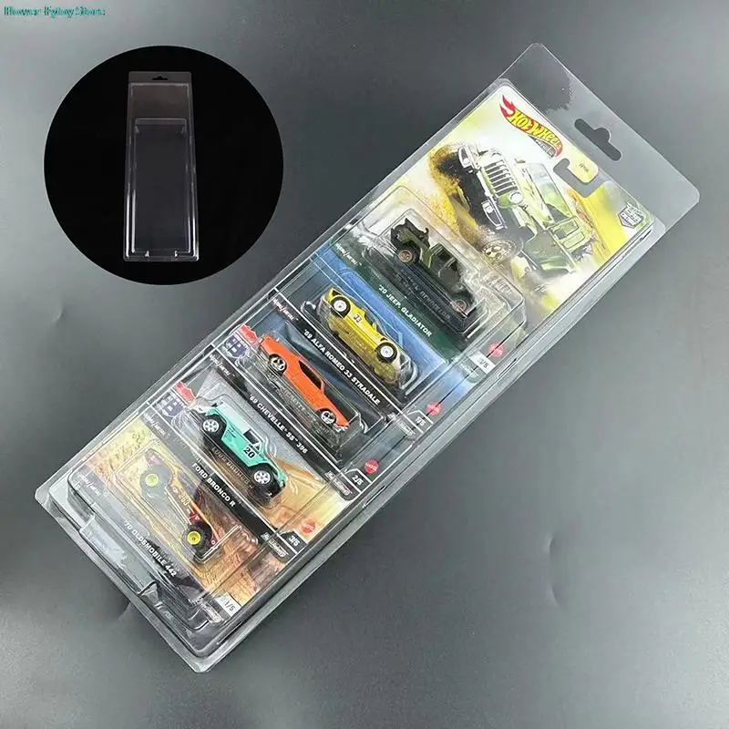 1Pc Hotwheels Protector Per 5 Card Basic Wheels Automobile Culture Transport Fleet Series Board Card Custodia Protettiva