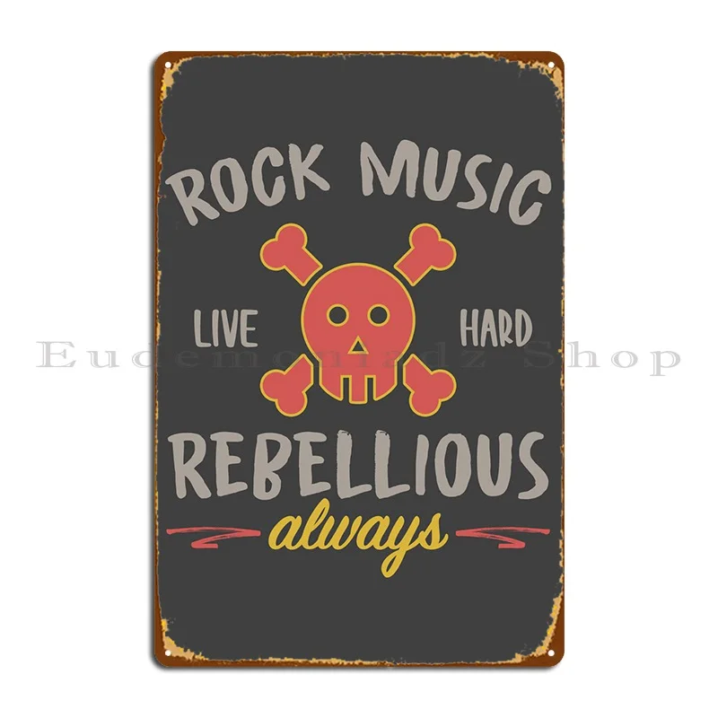 Rock Music Live Hard Metal Signs Wall Cave Club Garage Decorazione Personalizzata Tin Sign Poster