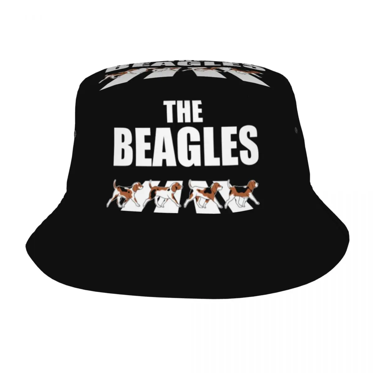 The Beagles Pet Dog Bucket Hats For Women Men Summer Beagle Dogs Cappelli Da Sole Unico Packable For Outdoor Fishing Caps Bob Hat