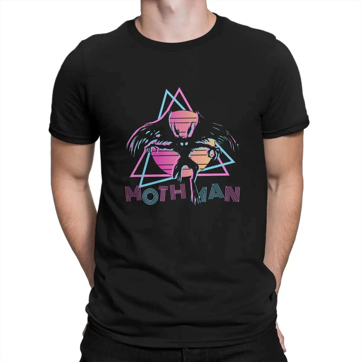 Mothman Umanoide Creature Tshirt Mothman 80S Vibe Cryptid Cryptozoology Classic Elegante Poliestere T Shirt Uomo Tee Shirt Ofertas