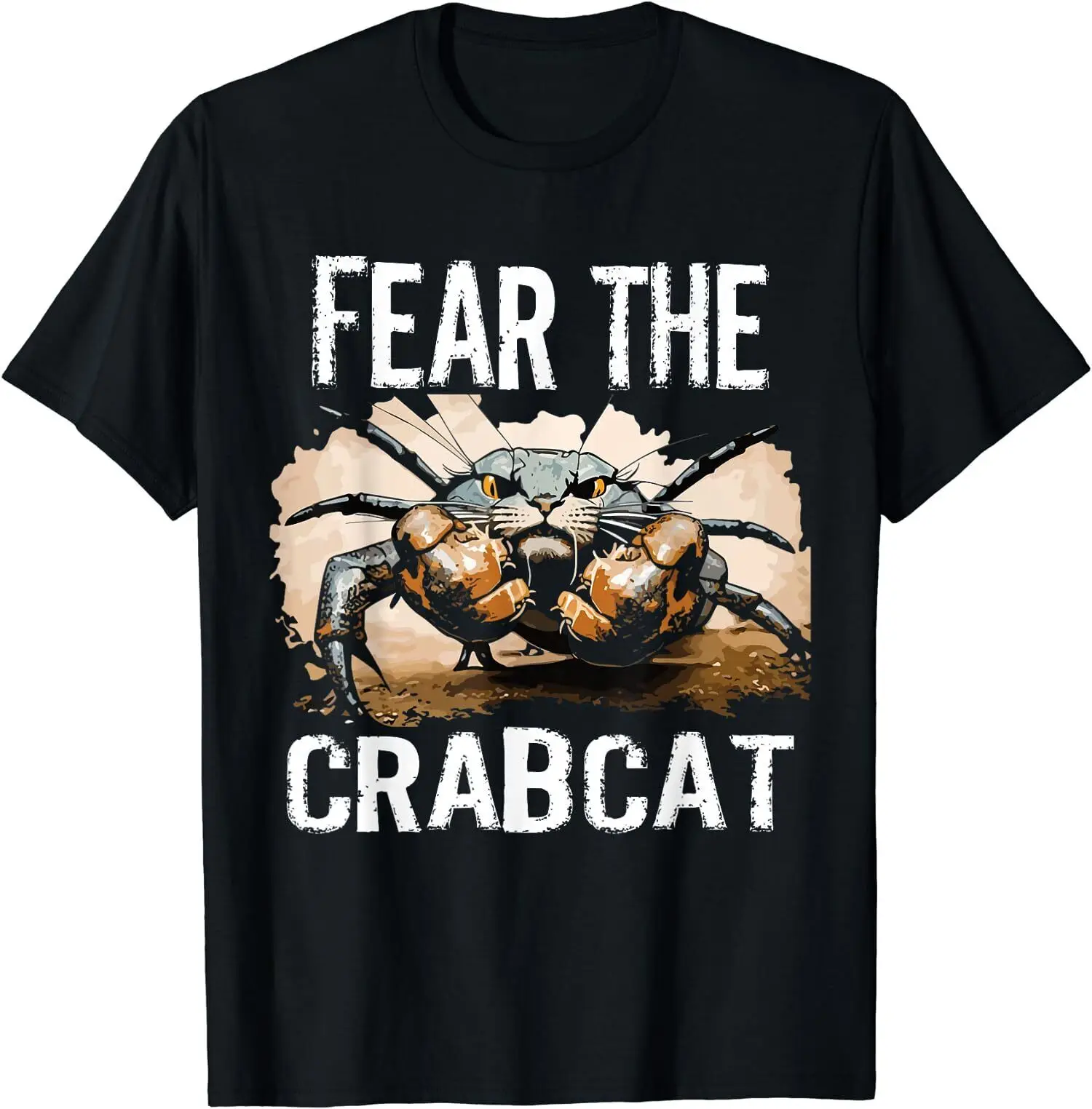 New Limited Funny Fear The Crab Crab Cat Cryptid Cryptozoology T-Shirt Maniche Lunghe O Corte