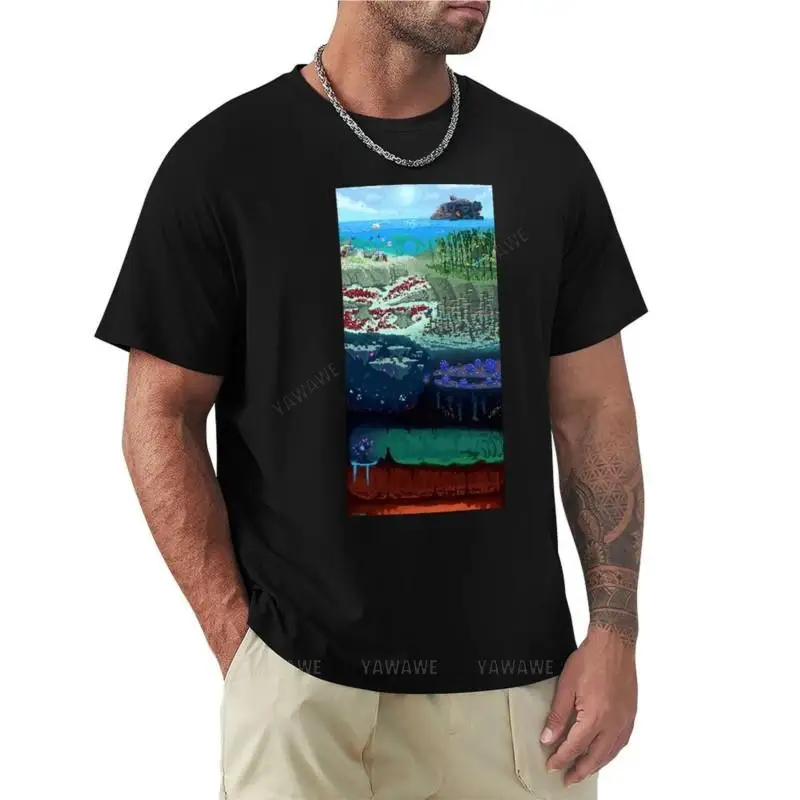 Summer Man Black T-Shirt Subnautica Cross Section T-Shirt Abbigliamento Vintage T-Shirt T-Shirt Uomo T-Shirt In Cotone Da Uomo