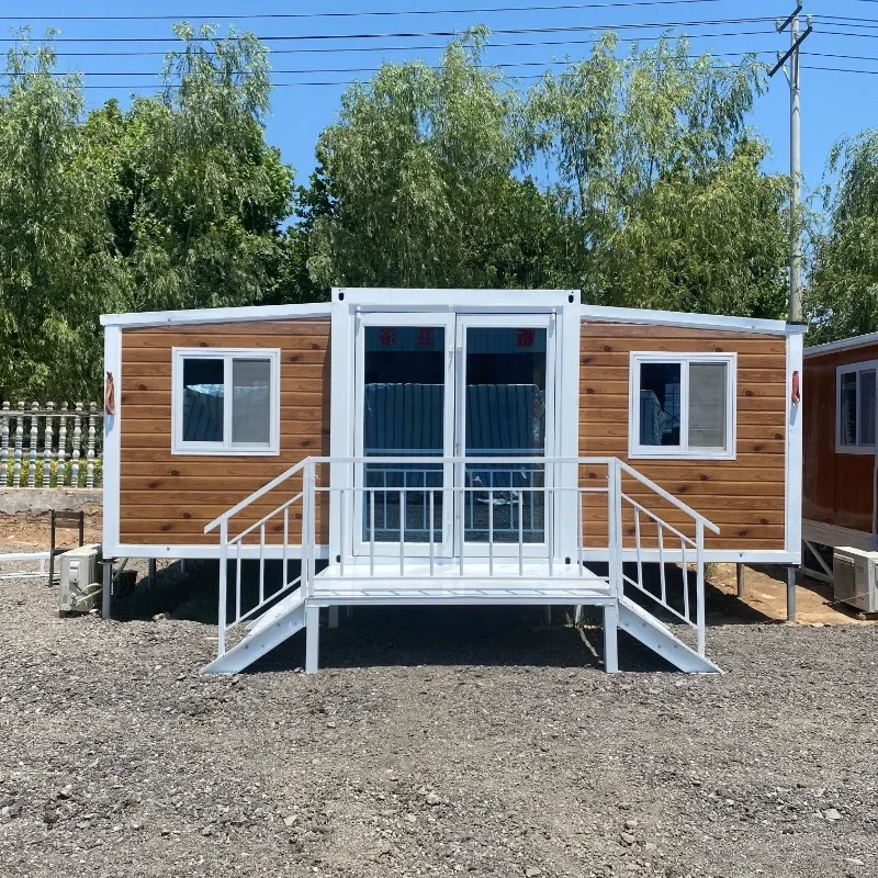 Yg Vendita Calda Flat Woodgrain 40 Ft 20 Ft Moderna Prefabbricata Espandibile Container House Living Mobile Villa Prefabbricata Casa 3 Camere Da Letto
