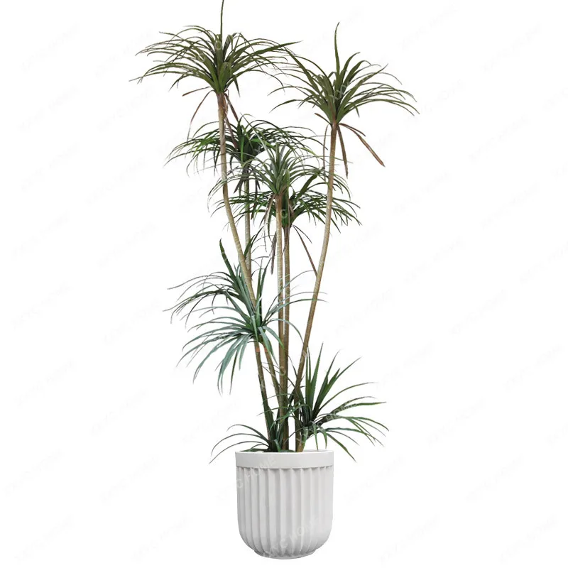 Pianta Verde Artificiale Sisal Sago Cycas Dracaena Decorazione Vegetale Indoor Soggiorno Bonsai
