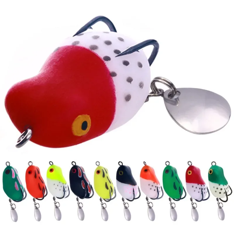 New Mini Rabbit Frog Lure Fake Lure Paillettes Double Hook Thunder Frog 4G Modificato Thunder Frog Fake Bait Fishing Supplies