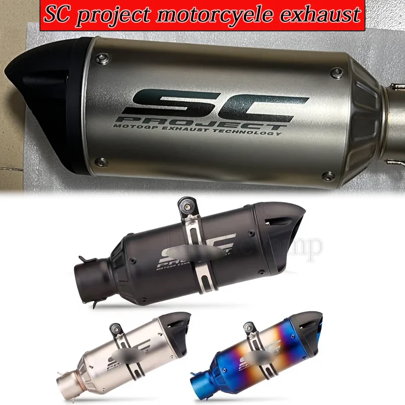 51Mm Universale Moto Sc Tubo Di Scarico Fuga Modificato Killer Silenziatore Gp-Project Per Z900 Cb650 Yzf R1 R6 Mt07 Mt009 Cbr1000