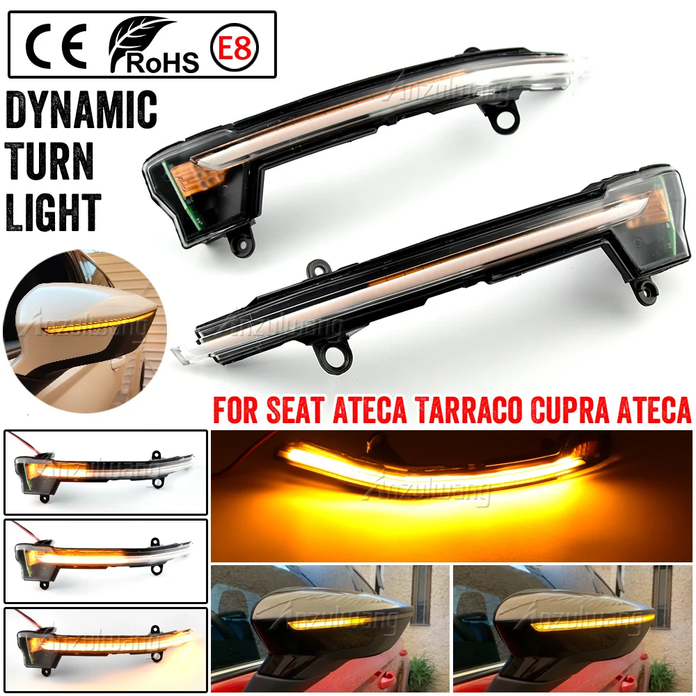 Per Seat Ateca Cupra Ateca Tarraco 2016-2019 Indicatore Lampeggiante Dinamico Per Auto Indicatore Di Direzione Sequenziale