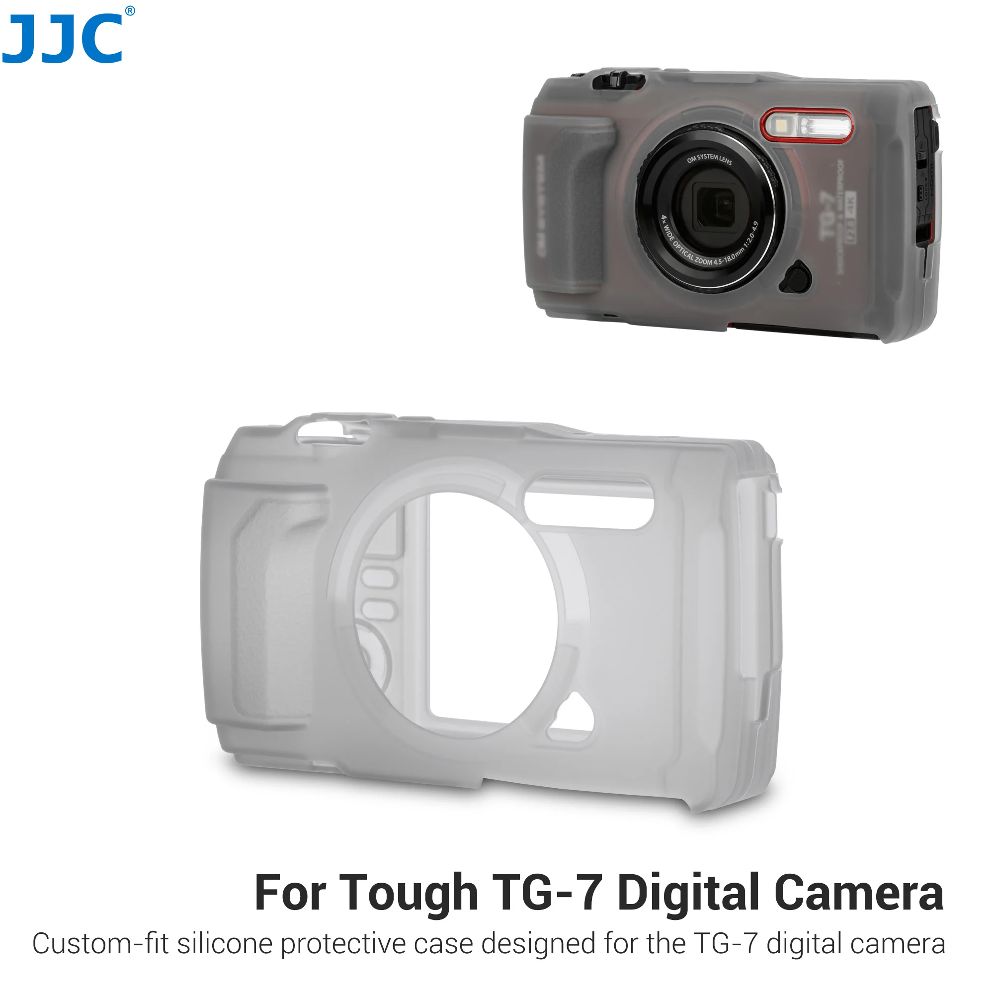 Jjc Tg-7 Giacca In Silicone Per Fotocamera Giacca In Silicone Per Sistema Om Olympus Tg-7 Sostituire Olympus Csch-128, Copertura In Silicone Antigraff