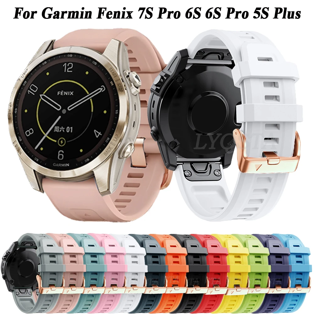 Cinturino Quickfit 20Mm Per Garmin Fenix 6S Pro 5S Plus 7S Cinturino Per Fenix 7S Pro Bracciale Sport Silicone Wirstband Instinct 2S