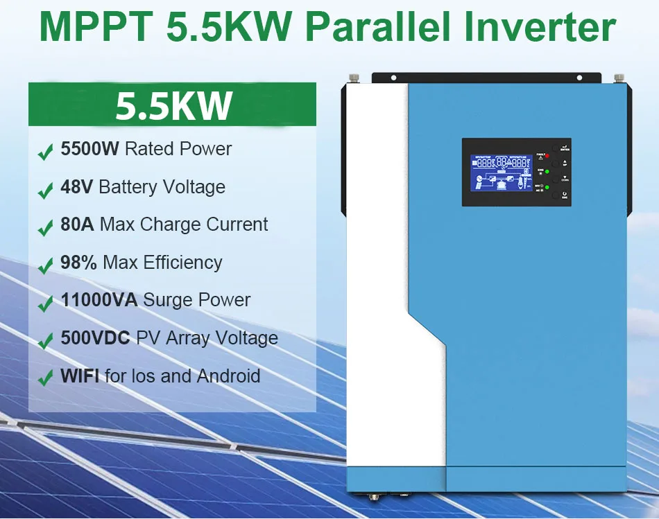 Inverter Mps Mppt Inverter Solare Ibrido 3500W 5500W Corrente Di Ricarica 100A