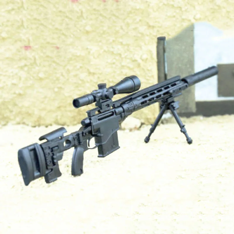 Scala 1/6 Remington Msr Fucile Da Cecchino Modulare Modello Pistola Assemblaggio Puzzle Mattoni Da Costruzione Per Action Figure Da 12"
