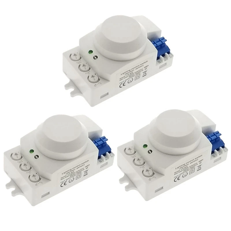 3X 5.8Ghz Hf System Led Microonde Sensore Di Movimento A 360 Gradi Interruttore Della Luce Rilevatore Di Movimento Del Corpo