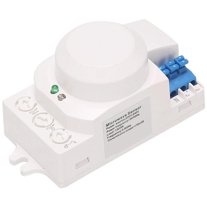5.8Ghz Hf System Led Microonde Sensore Di Movimento A 360 Gradi Interruttore Della Luce Rilevatore Di Movimento Del Corpo