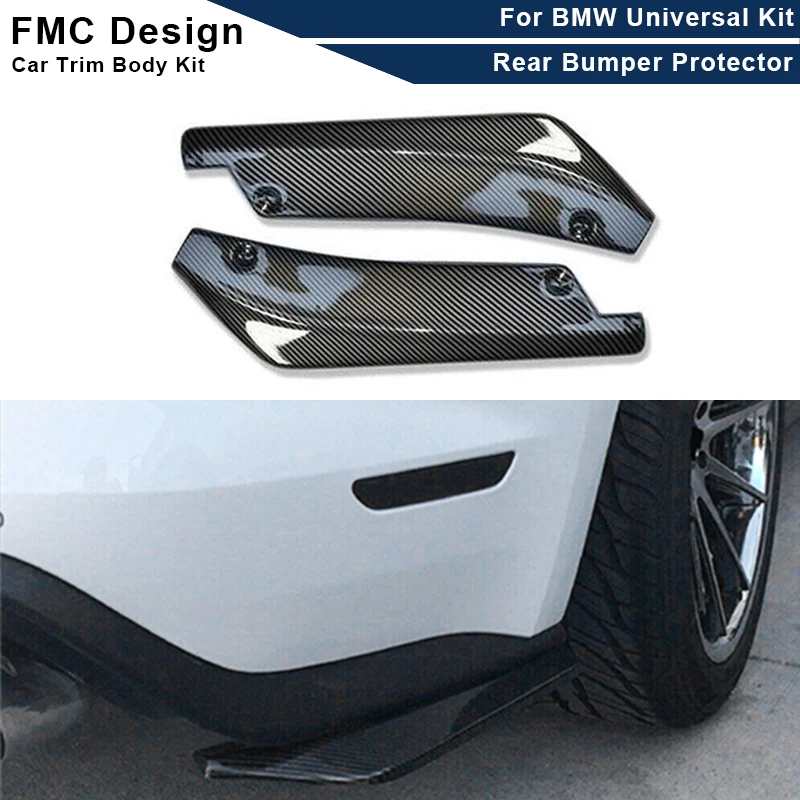 Protezione Paraurti Posteriore In Fibra Di Carbonio Per Bmw Kit Universale M2 M3 M4 M5 E46 E39 E90 E60 F80 F87 Paraurti Posteriore Lip Fin Splitter