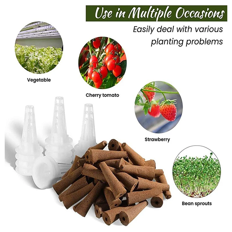 50Pcs Piantare Il Cestino Coltiva Le Spugne Piantare Blocchi Di Spugna Per La Macchina Per Piante Aerogarden Speciale Piantina Senza Suolo Biochar Cot